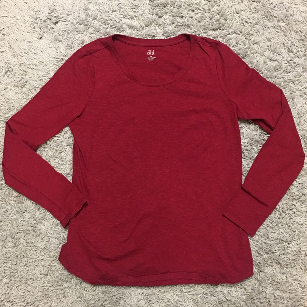 Plain Red Long Sleeved Shirt